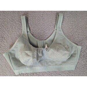 Lane Bryant Cacique Bra Unlined Full Coverage Wireless Sage Green Size 42D